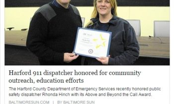 Rhonda Hinch Receives Above and Beyond the Call Award – Baltimore Sun