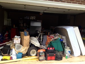 The “before” shot of the winning garage in the 2014 Carl’s Messiest Garage Contest.