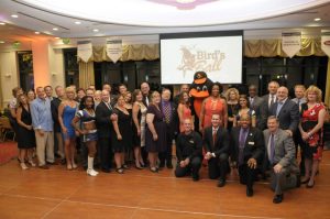Guests of the Harford Family House “Bird’s Ball” were invited to wear the colors of the two best-known birds of Baltimore: the Orioles and the Ravens. The charity event was held August 29 at Water’s Edge and raised $64,000.