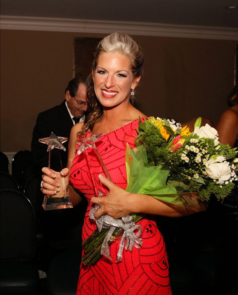 Landri Taylor Hardiek received the Judges’ Choice and People’s Choice Awards in the 2015 Dancing for the Arts amateur ballroom dancing competition.