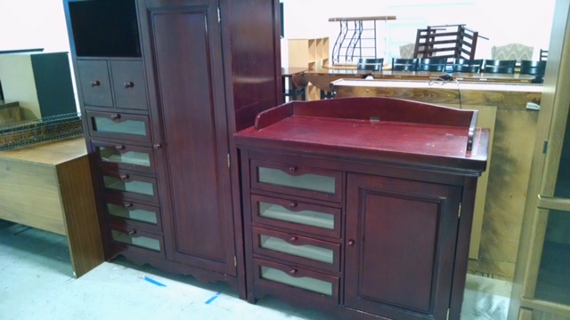 Homeowners and organizers will appreciate bargains on furniture items such as this wardrobe and drysink that can be found at the Aberdeen ReStore. The store opens May 7; all sales will help support building homes for low-income families in Harford County.