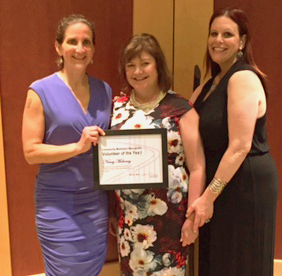 Pictured from left: Lorig Charkoudian, executive director of Community Mediation Maryland; Nancy Mahoney, executive director of the Harford County Bar Foundation and 2016 Harford County Community Mediation Program Volunteer of the Year, and Susan Fisher, manager of the Office of Human Relations and Mediation in the Harford County Dept. of Community Services