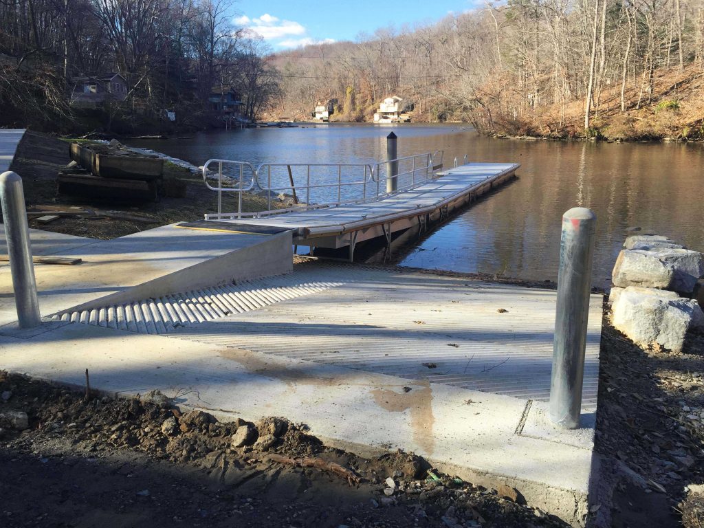 Broad Creek Boat Ramp in Darlington, Md., now features ADA accessibility with car and trailer parking. Accessibility was only part of the $409,205 improvement project, recently completed by Dissen & Juhn Company, Stevensville. 