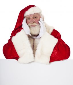 Exhausted Santa Claus