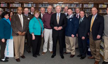 Mayor Martin toured Havre de Grace Middle School with Comptroller Franchot, County Executive Barry Glassman and other government and school officials
