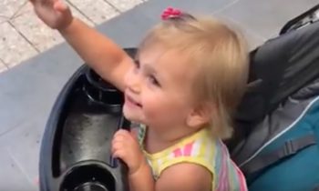 Watch Adorable Toddler Mistake Batman Statue as Her Father