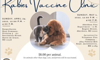 HEALTH DEPARTMENT ANNOUNCES 2022 RABIES VACCINATION CLINIC SCHEDULE