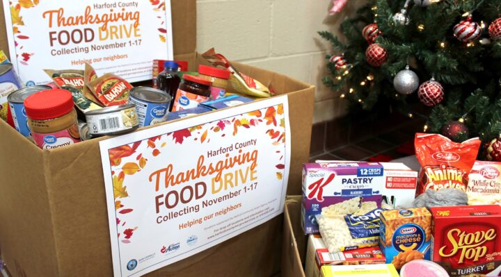 Harford County sponsored a Thanksgiving Food Drive in November, collecting 1,600 pounds of non-perishable food items and other necessities. The items will benefit local families through the Harford Community Action Agency’s food pantry in Edgewood.