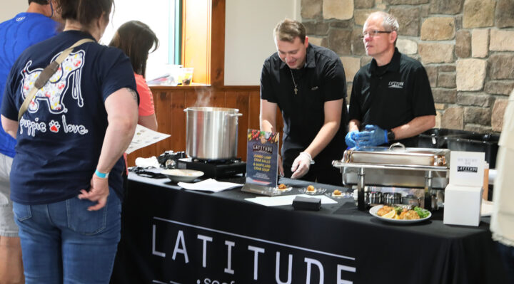 Guests at Taste of Harford on May 19 at Vignon Manor Farm enjoyed many specialty “tastes" including jumbo lump crab balls and Maryland crab soup prepared by Latitude Seafood Company, which won the Best Bite Award for seafood. (Photo by Bill Rettberg/MidAtlantic Photographic LLC)